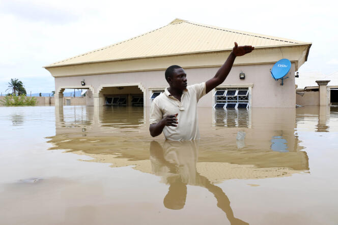Une inondation près de la ville de Lokoja, au Nigeria, en septembre 2018.