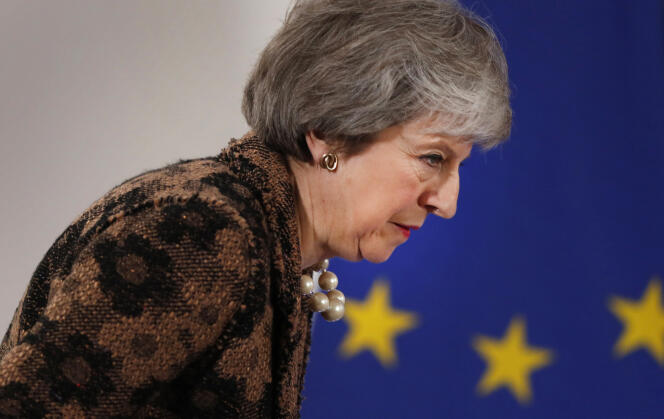 Theresa May, le 14 décembre, au sommet européen de Bruxelles.