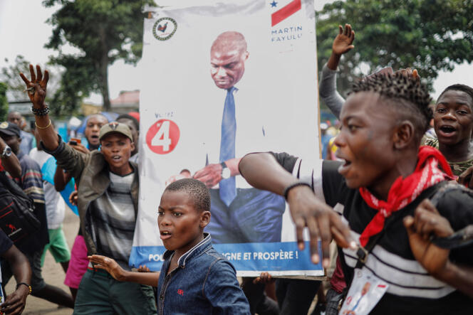 Des partisans de Martin Fayulu, à Kinshasa, le 19 décembre 2018.