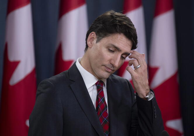Le premier ministre canadien Justin Trudeau, durant une conférence de presse, à Ottawa, le 19 décembre.