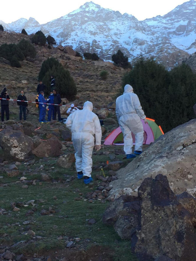 Cette capture d’écran montre le lieu où ont été trouvés les corps des deux touristes scandinaves, le 18 décembre 2018, près d’Imlil (Maroc).