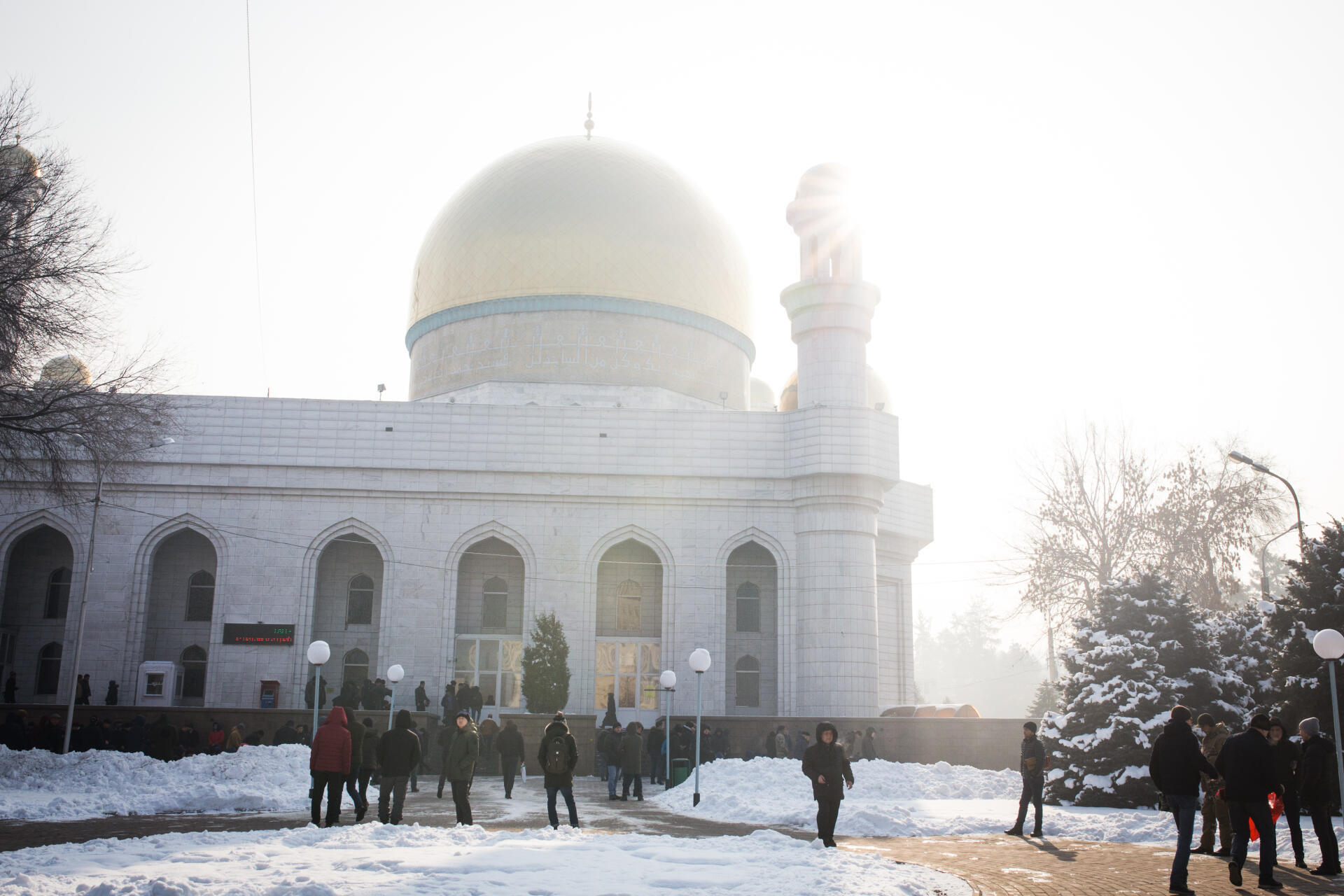 La mosquée centrale d'Almaty, au Kazakhstan, en décembre 2018.