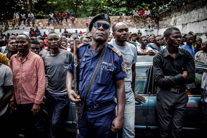 Des militants d’un des partis de l’opposition, le 21 décembre 2018, dans la capitale congolaise, Kinshasa.