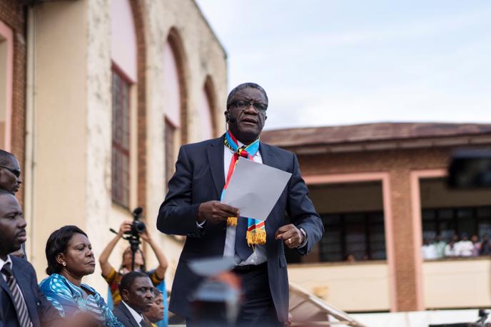 Le docteur Denis Mukwege, Prix Nobel de la paix, à Bukavu, en RDC, le 27 décembre 2018.