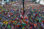 Coureurs se préparant à s’élancer pour le marathon de Sao Paulo (Brésil), le 31 décembre 2018.