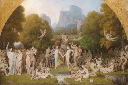 « L’Age d’or », tableau de Jean-Auguste-Dominique Ingres, exposé aux Harvard Art Museums.
