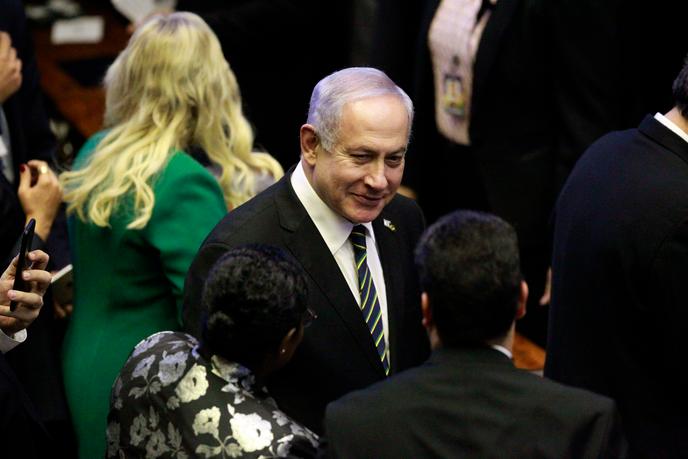 Le premier ministre israélien, Benyamin Nétanyahou, le 1er janvier 2019 à Brasilia.