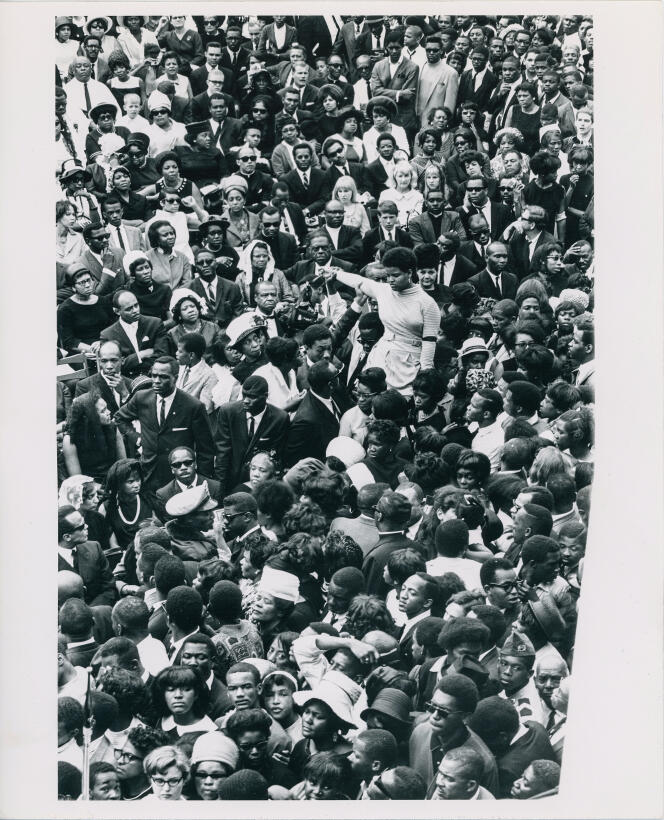 Les funérailles de Martin Luther King Jr le 9 avril 1968, à Atlanta.