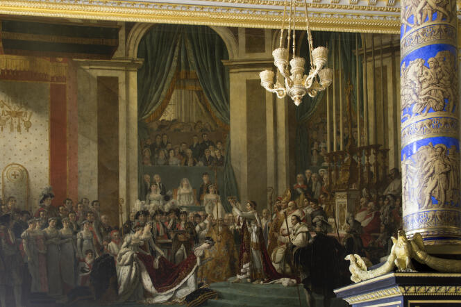 Château de Versailles, Galeries historiques : gros plan sur la salle du sacre de Napoléon 1er.