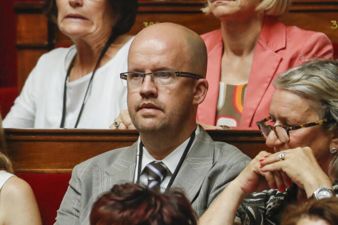 Le député Christophe Lejeune (La République en marche) à l’Assemblée, lors de la séance inaugurale de la quinzième législature, le 27 juin 2017.
