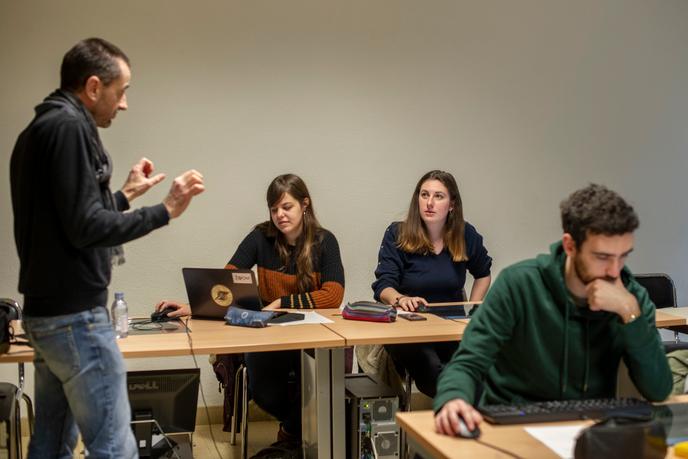 Un cours de mécanique à l’Ecole des mines de Saint-Etienne, le 7 janvier 2019.