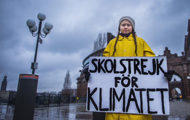 La jeune militante écologiste, Greta Thunberg, devant le Parlement suédois, le 30 novembre 2018.