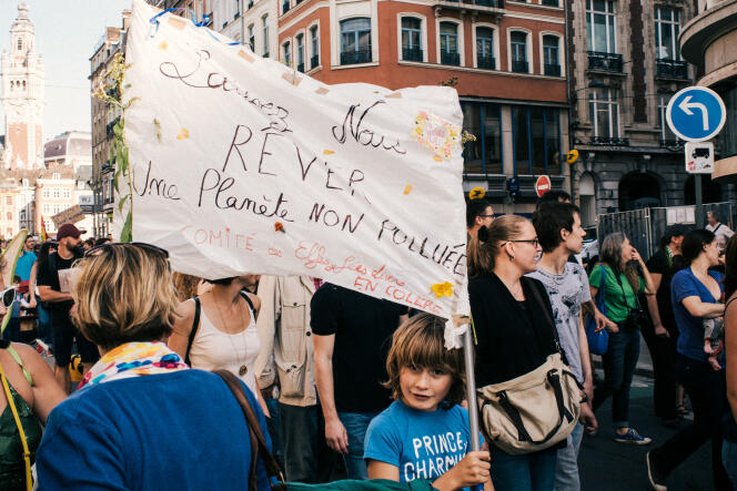 Marche citoyenne pour le climat, de la Grand Place à la place de La République, à Lille, le 13 octobre 2018.