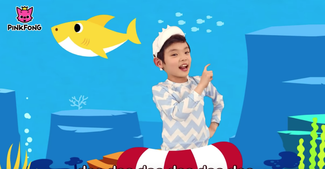Aperçu de la vidéo colorée et entêtante de « Baby Shark » de Pingfong, qui totalise plus de 2,1 milliards de vue sur Youtube.