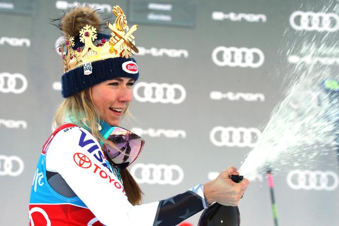 American Mikaela Shiffrin at the giant slalom stage on Kronplatz, Italy, on January 15.