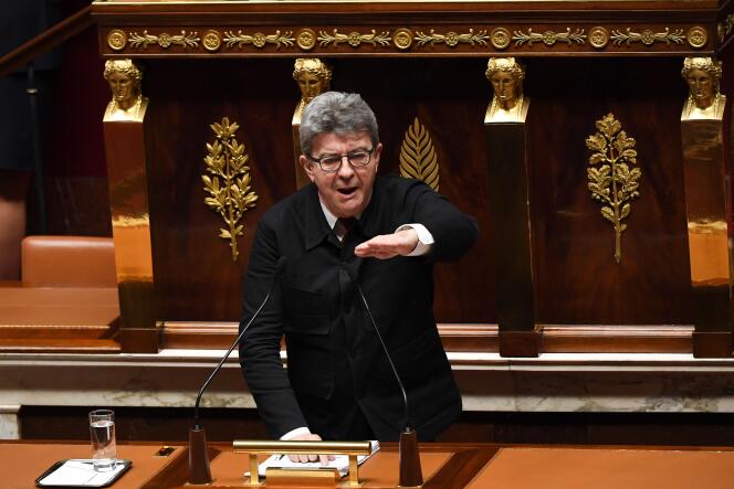 Le député des Bouches-du-Rhône et leader de LFI, Jean-Luc Mélenchon, le 20 décembre 2018, à l’Assemblée nationale.