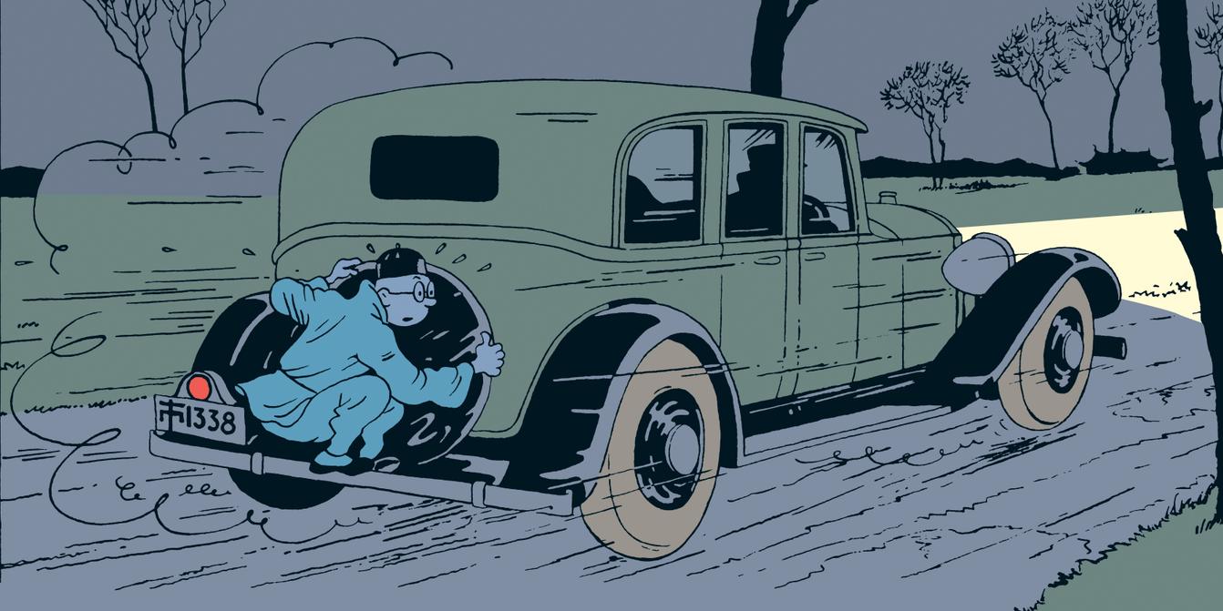 Les Voitures De Tintin  Echelle 1:24  - Hachette - N°52 La Cabriolet Des Touristes  L Ile Noire  P Image 503331 Grande