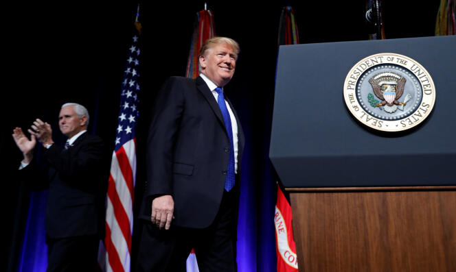 Donald Trump à Arlington (Virginie), le 17 janvier.