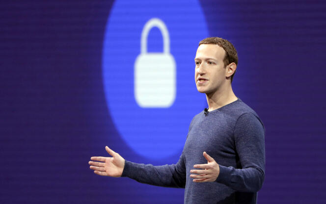 Le PDG de Facebook, Mark Zuckerberg, le 1er mai 2018, à San José (Californie).