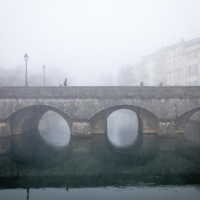 Le Vieux pont, à Niort, le 12 janvier