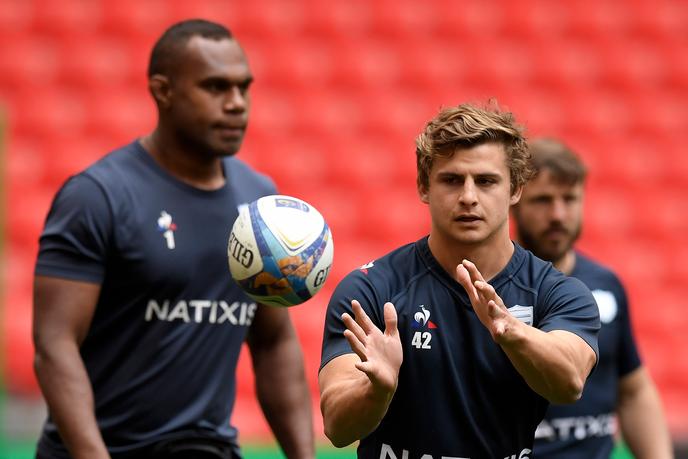 Pat Lambie at the San Mames stadium in Bilbao on May 11, 2018, before the match between Leinster and Racing 92.