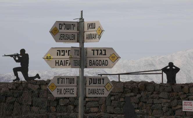 Au mont Bental, sur le plateau du Golan, territoire occupé par Israël, le 20 janvier.