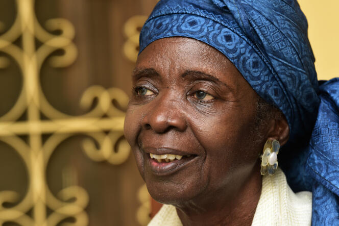 L’écrivaine sénégalaise Aminata Sow Fall, à Dakar, en octobre 2017.