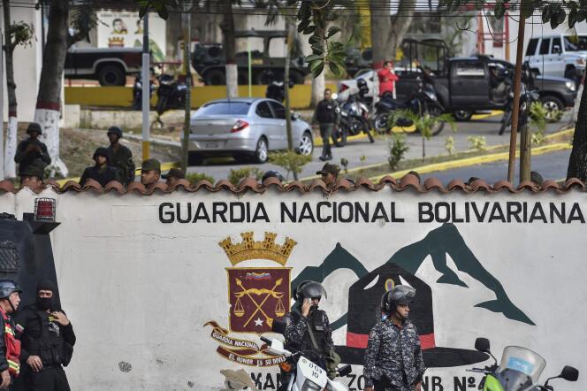 La caserne de la Garde nationale bolivarienne de Cotiza, dans le nord de Caracas (Venezuela), le 21 janvier 2018.