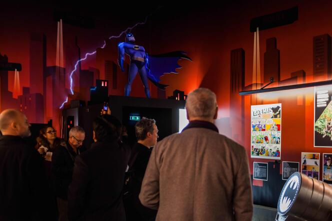 Exposition consacrée au personnage de Batman, « Batman 80 ans : un genre américain démasqué », lors du 46e Festival International de la bande dessinée d’Angoulême (Charente), le 23 janvier 2019.
