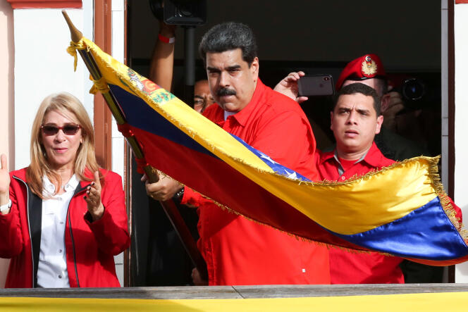 Le président vénézuélien Nicolas Maduro, lors des commémoration de la fin de la dictature de Marcos Perez Jimenez, à Caracas, le 23 janvier.