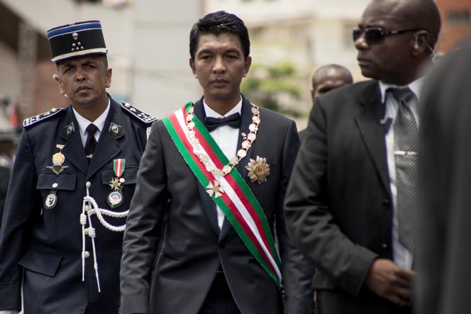 Andry Rajoelina, le président malgache, lors de sa cérémonie d’investiture, le 19 janvier 2019.