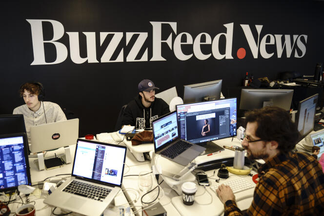 Au siège de  BuzzFeed à New York city, le 11 décembre 2018.
