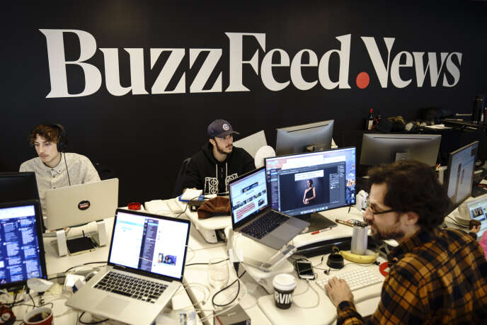 Au siège de  BuzzFeed à New York city, le 11 décembre 2018.