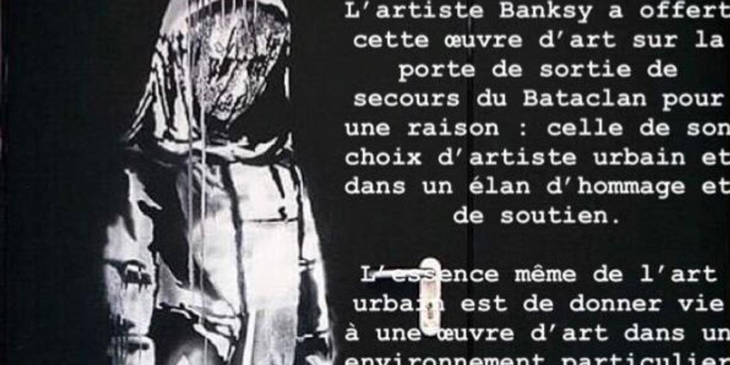 Vol D Une œuvre De Banksy En Hommage Aux Victimes Du Bataclan