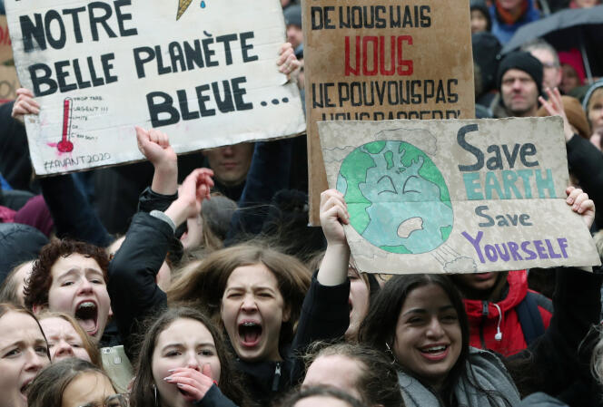 Manifestation pour le climat à Bruxelles, dimanche 27 janvier.