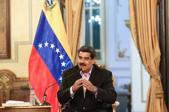 Le président vénézuélien Nicolas Maduro, au palais présidentiel, à Caracas, le 28 janvier 2019.