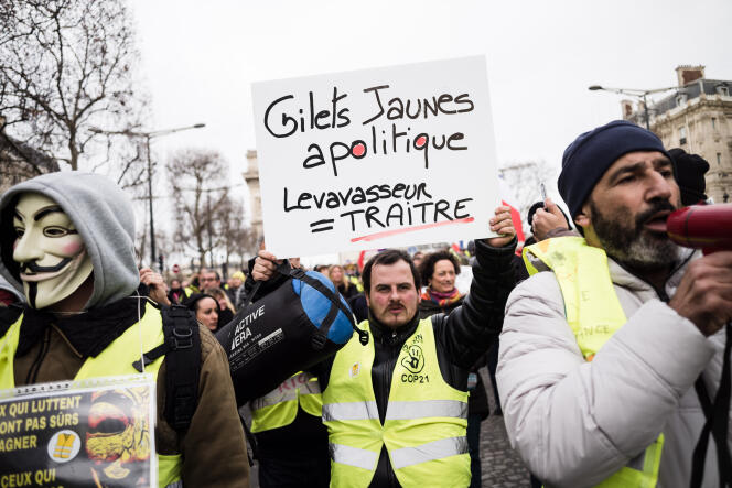 Acte XI de la mobilisation du mouvement des « gilets jaunes », à Paris, le 26 janvier.