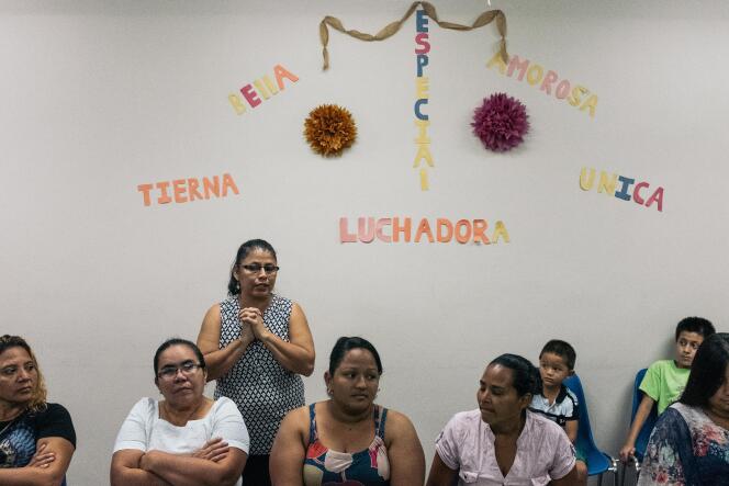 Un atelier psychosocial organisé par le Comité de familles de migrants disparus d’El Progreso (Cofamipro) dans les locaux de Radio Progreso, le 26 janvier, à El Progreso (Honduras).