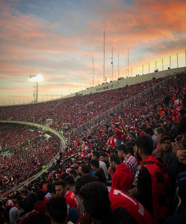 Dans un stade de Téhéran lors d’un match de football, en 2018.