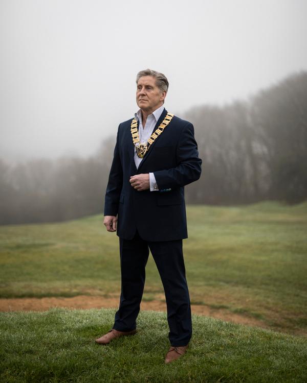 Mike Shorer sur son parcours de golf à Newhaven, le 6 février.