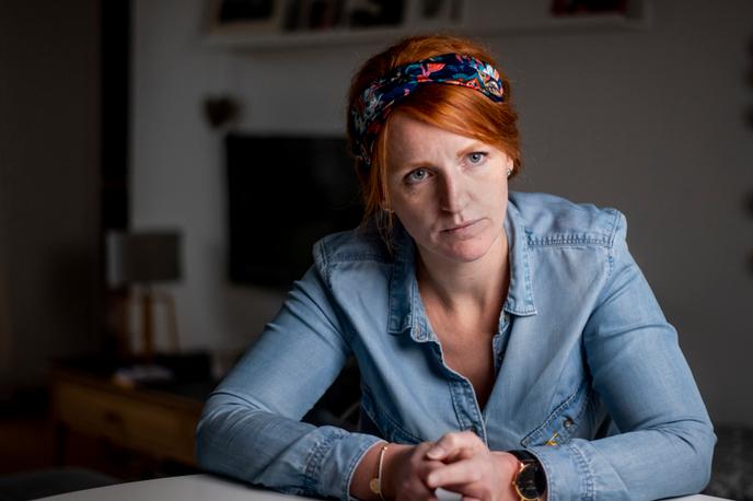 Ingrid Levavasseur, dans son appartement dans l'Eure.