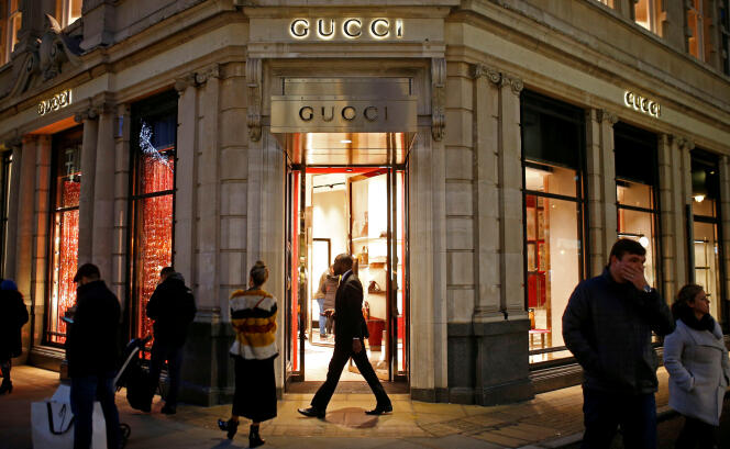 Une boutique Gucci, à Londres, le 16 décembre 2018.