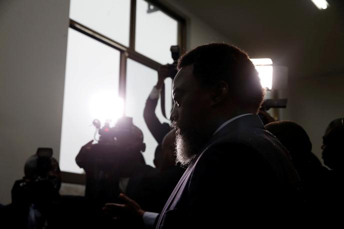 Joseph Kabila, alors président de la République démocratique du Congo, vote à Kinshasa lors des élections générales du 30 décembre 2018.