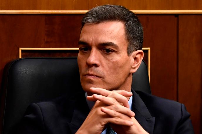 Le premier ministre espagnol, le socialiste Pedro Sanchez, le 13 février au Congrès des députés, à Madrid.