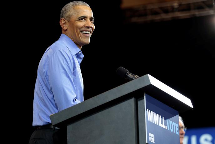 L’ex-président américain Barack Obama, à Milwaukee (Wisconsin), en octobre 2018.