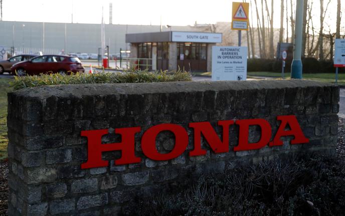 L’entrée de l’usine Honda à Swindon, à une centaine de kilomètres de Londres, le 19 février.