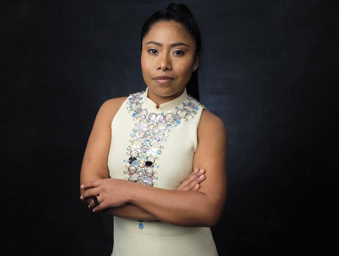 Yalitza Aparicio au Beverly Hilton Hotel à Los Angeles (Californie), le 4 février.