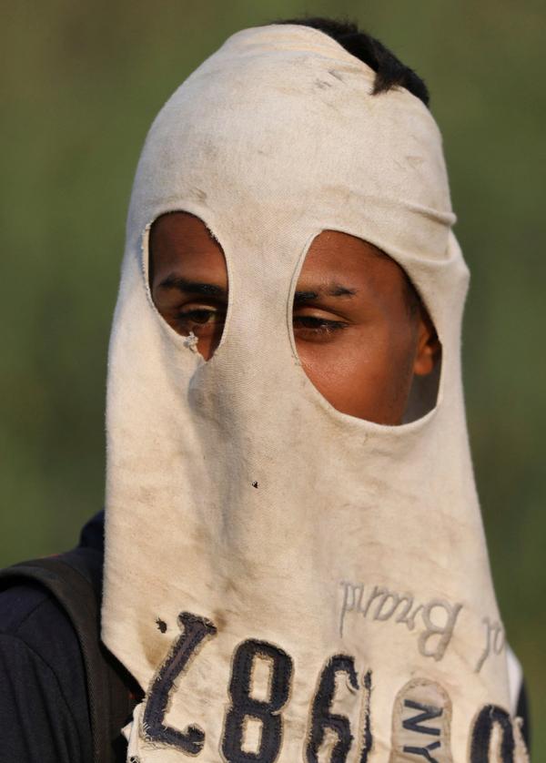Un manifestant anti-Maduro à La Parada, près de Cucuta, le 24 février.
