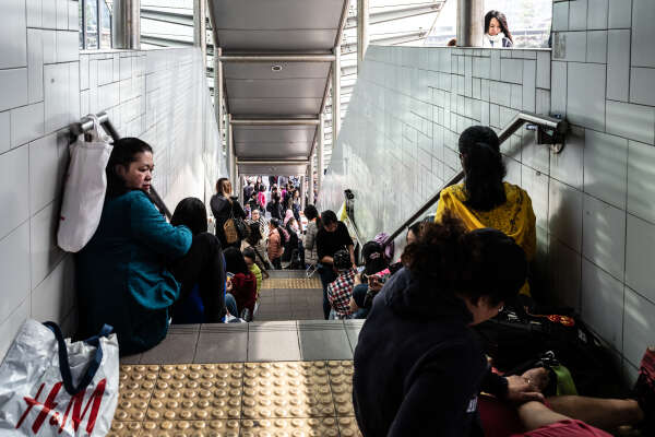 Des domestiques d’origine philippine, à Hongkong.