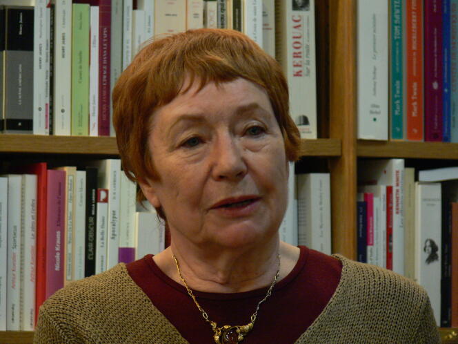 Marie-Claire Bancquart à la librairie Tschann à Montparnasse, Paris, en 2010.